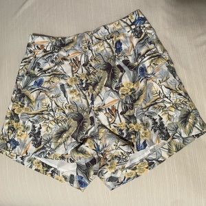 Abercrombie floral linen shorts